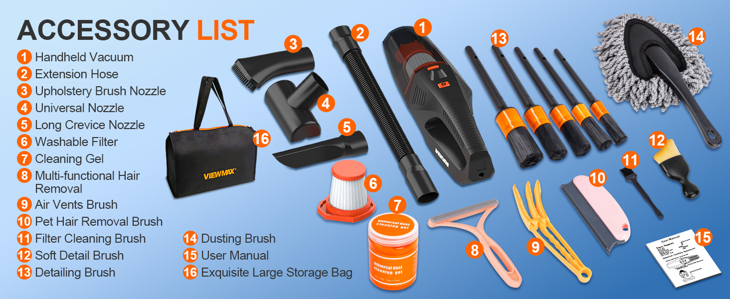 car vacuum kit