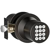 Keypad Door Lock with Handle, Keyless Entry Door Lock, Door Knob with Keypad, Door Lock for Bedro...