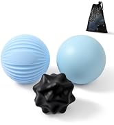 YIXIUTEN 3-Piece Silicone Lacrosse Ball Set for Deep Tissue and Trigger Points - Smooth, Textured...