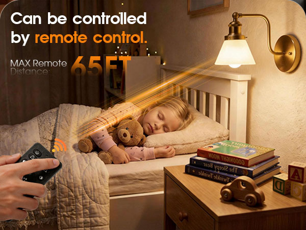 This smart bulb can be remotely controlled from a maximum distance of 65 feet.