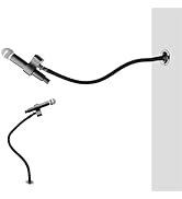 Microphone Arm Stand 23.6inch Long Arm Gooseneck,Mic Arm Wall Mount,Metal Base Mic Clip 3/8" to 5...