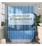 Bathway Shower Curtain Liner, Clear Shower Curtain Liner 72x72 PEVA Waterproof Shower Curtain Lin...