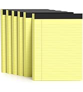 AILZFEI 300 Sheets Yellow Legal Pads 8.5 x 11 College Ruled Paper 6-Pack Note Pads Narrow Ruled 5...
