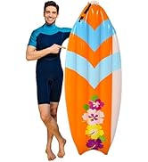 4E's Novelty 5.5 Feet Inflatable Surf Board Decoration, Pool Luau Parties Toy for Beach Inflatabl...