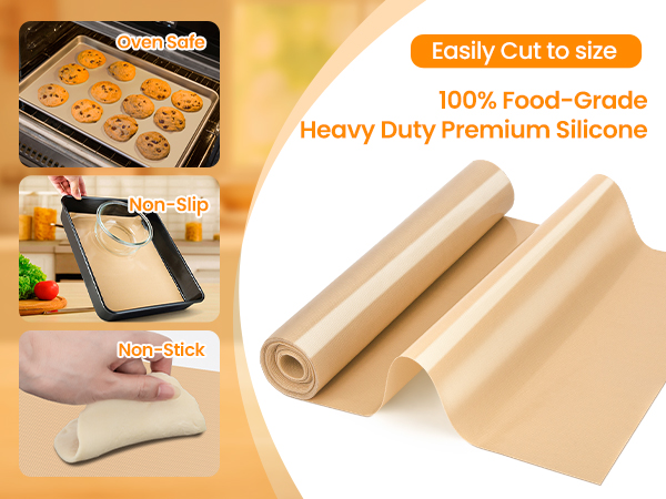 Silicone mat for counter oven mat liner