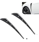 Diamall 2 PCS Car Fender Side Vents, Carbon Fiber Fender Stickers, Sport Stytle Air Flow Intake H...
