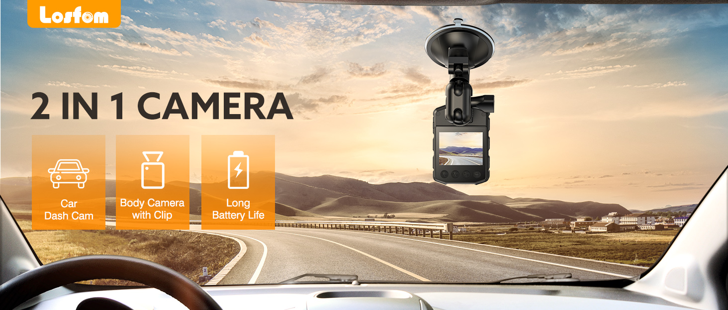 Losfom body camera dash cam