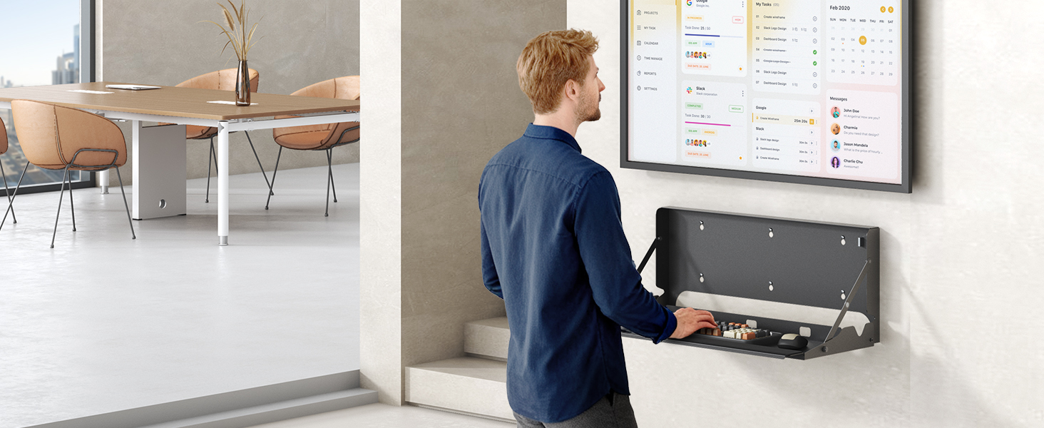 flip down keyboard wall mount