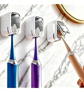 3 Pack Toothbrush Holders for Bathroom - Wall Mounted with Cover Single Slot Space-Saving Tooth B...