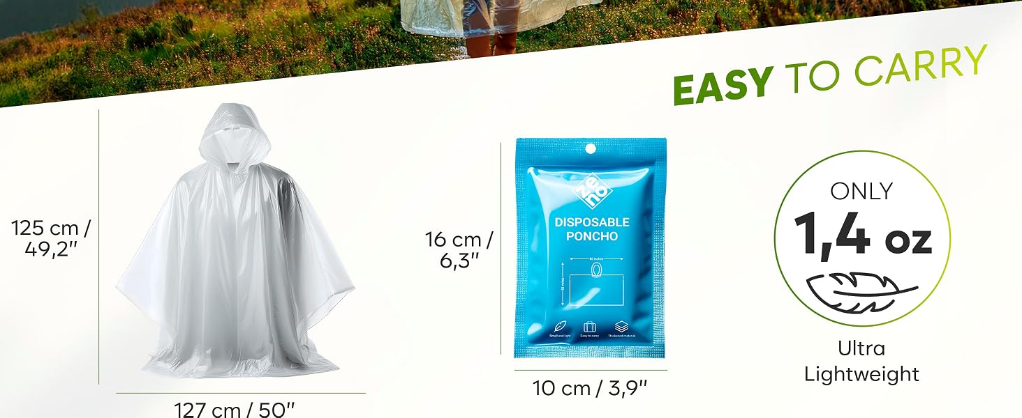 Disposable Poncho Transparent