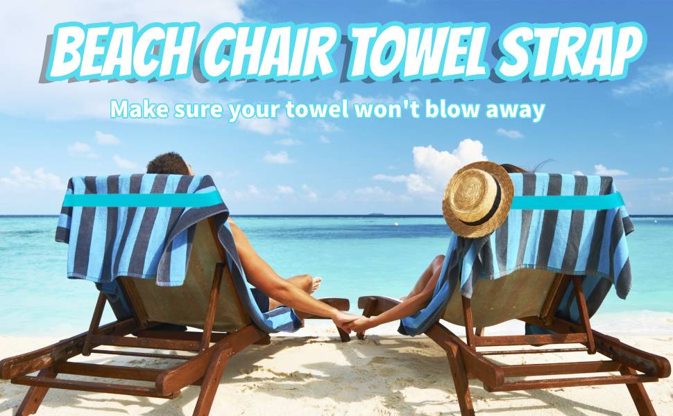 Beach chair towel strap