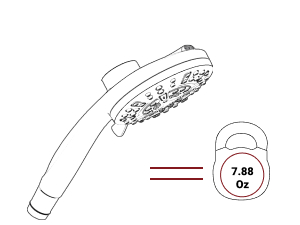 shower heads with hanheld spray combo Magnetic control 2in1