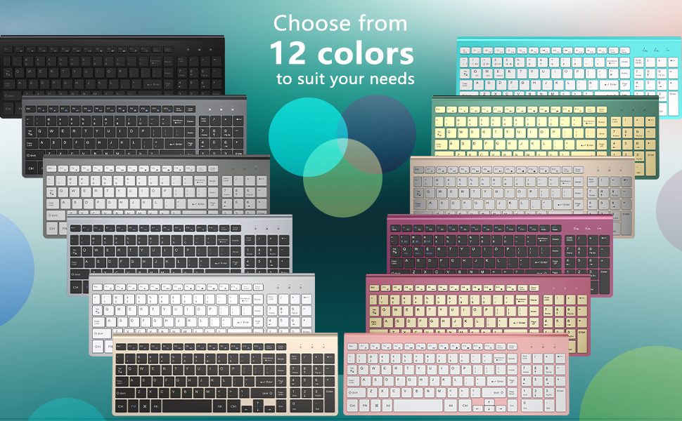 colorful keyboard and mouse