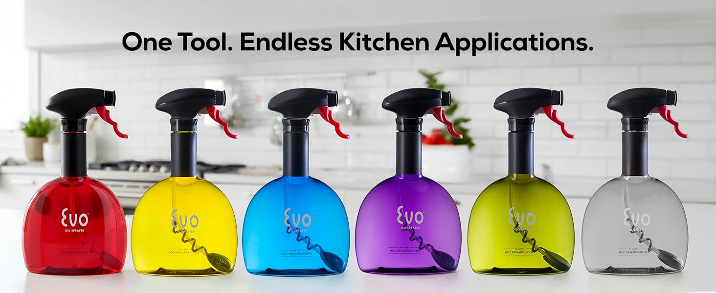 Evo Original Oil Sprayer, Non-Aerosol for Olive Oil, Cooking Oils, and Vinegars