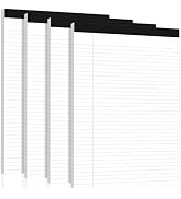 Roneky Legal Pads 8.5 x 11 Notepad, 4 Pack White Note Pads, College Ruled Notepads 8.5 x 11 Lined...