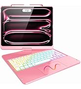 FUWANG Touch Keyboard Case for iPad Pro 13 inch (M5/M4) 2025/2024, 360° Swivel for iPad Pro 13 in...