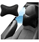 VKQTS 2026 New Plaid Car Headrest Pillow,Soft &amp; Comfortable Car Neck Pillow for Cars Decorations ...