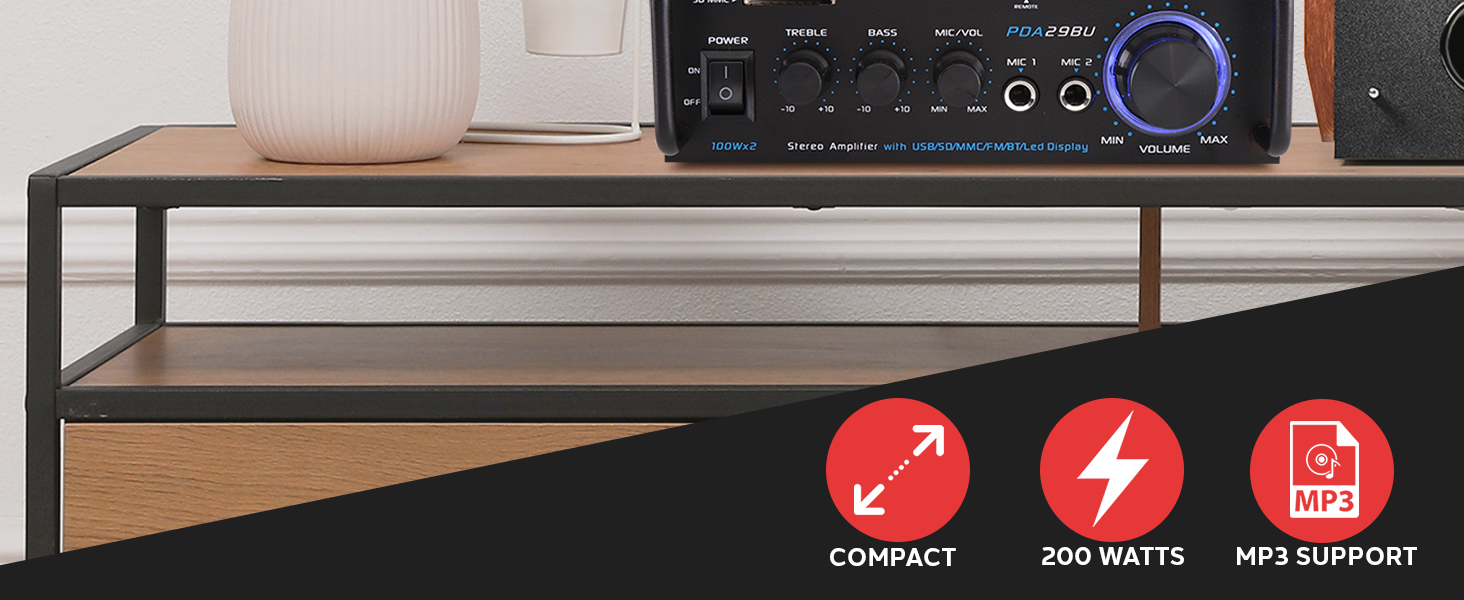 home stereo system components amplifier amp audio receiver bluetooth amplificador canales