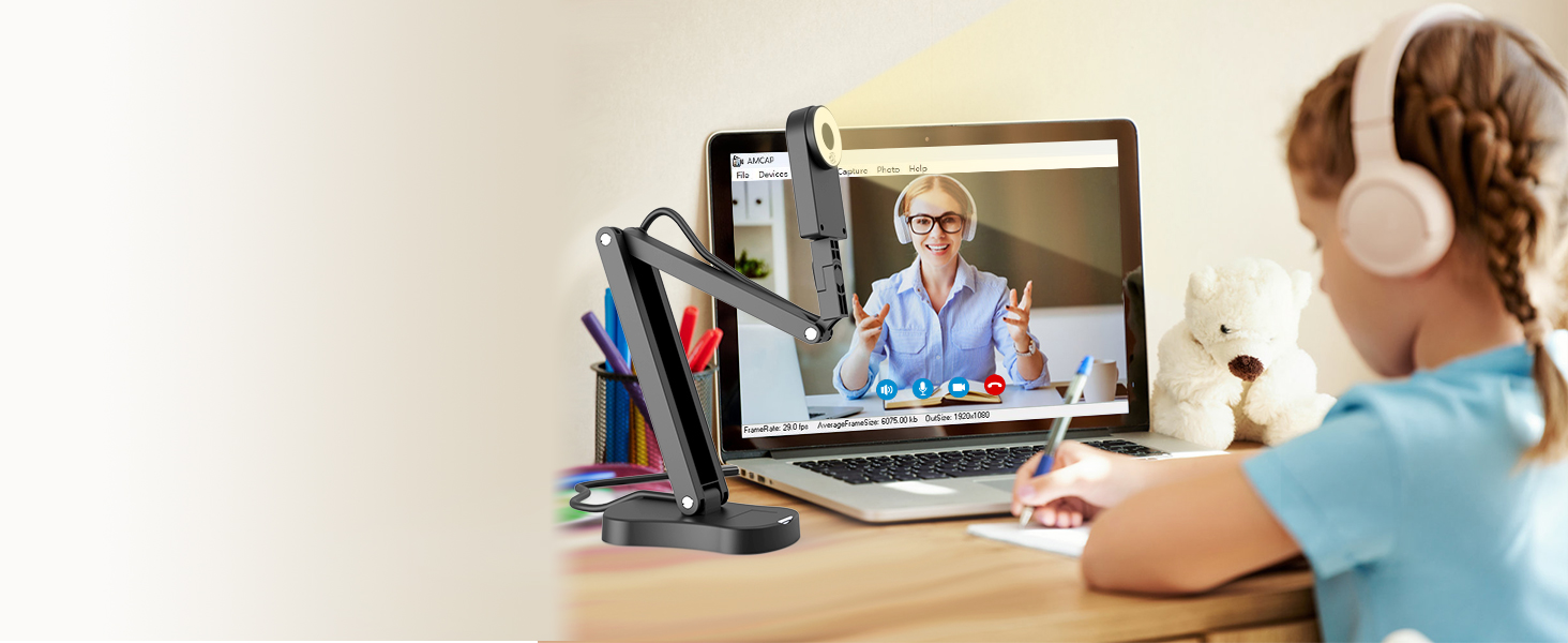 USB document camera teachers classroom teaching 8MP light