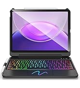 FUWANG Touch for iPad Air 11 inch &amp; Air 5th 4th Generation Case with Keyboard - Only Support 180 ...