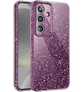 CUZMIGO Glitter Case for Samsung Galaxy S25, Cute Sparkly Bright Color Phone Cases for Women Girl...