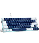 Portable 60% Mechanical Gaming Keyboard, MageGee MK-Box LED Backlit Compact 68 Keys Mini Wired Of...