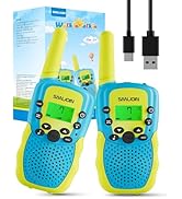 SANJOIN Walkie Talkies for Kids,Outdoor Toys for Boys Girls 3-12 Years Old,3 Miles Range Walkie T...
