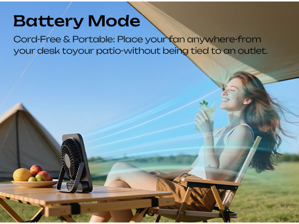 desk fan battery powered