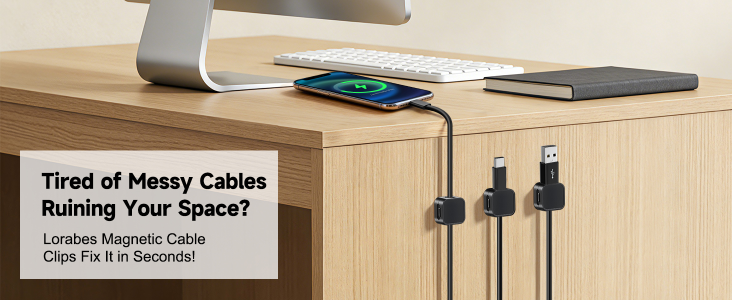 magnetic cable organizer clips
