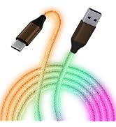 iCrius Light-Up USB-C Charging Cable - Fast Charging Cord Type-C - Compatible with iPhone 17/16/1...