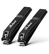 Baluca Straight Nail Clipper Set for Thick Toenails, Professional Stainless Steel Ultra Sharp Fin...
