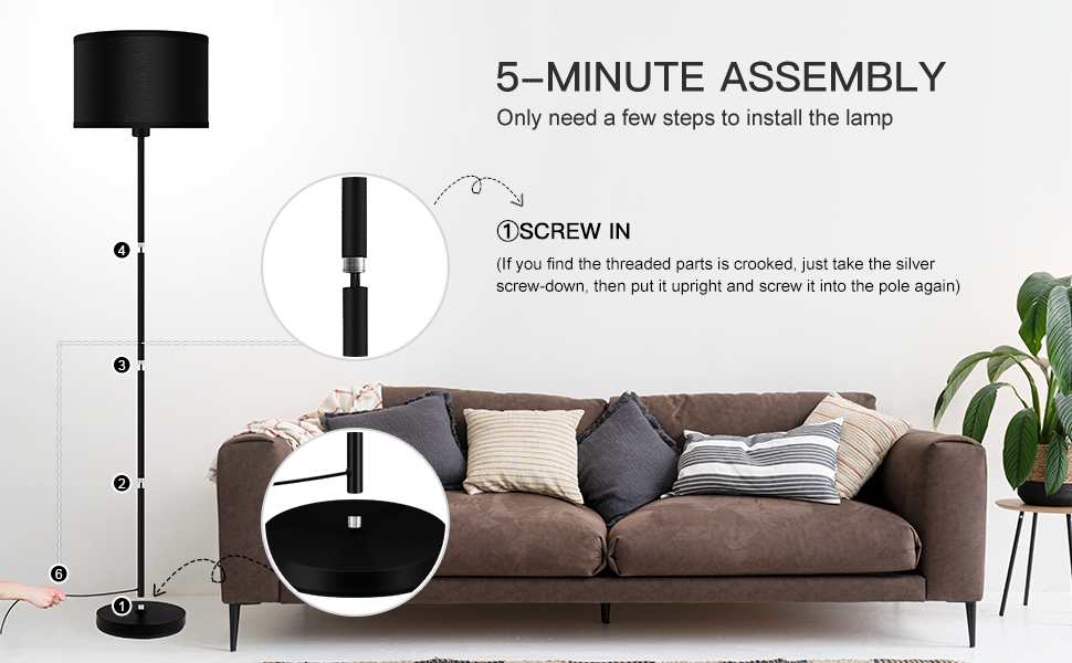 warm floor lamp for bedroom