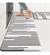 KIMODE Anti Fatigue Mats for Kitchen Floor 17"x47"+17"x29", Farmhouse Kitchen Rugs Sets of 2, Cus...
