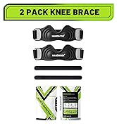 HANDBODE Patellar Tendon Support Strap, Silicone Knee Brace for men women, Adjustable Patella Ban...