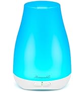 Homeweeks Diffusers, 100ml Colorful Essential Oil Diffuser with Adjustable Mist Mode,Auto Off Aro...
