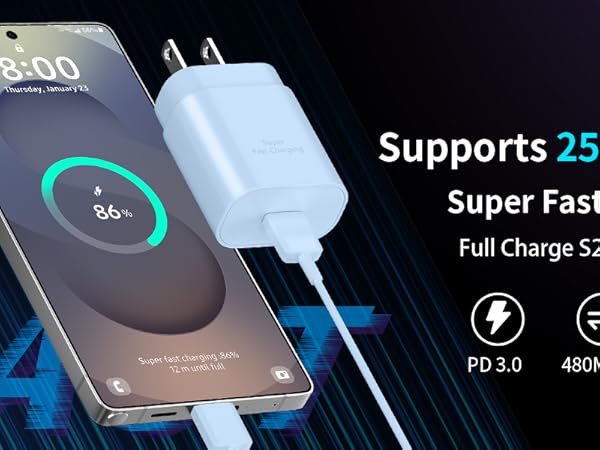 samsung charger fast charging cord type c charger usb c fast charger phone charger android