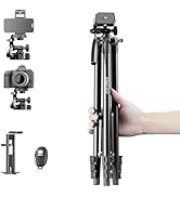 KINGJOY 71 inch Camera Tripod Lightweight Tripod Stand for Phone Compatible with Canon Nikon iPho...