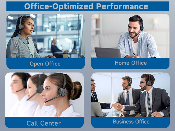 wireless headset with mic for work noise cancelling bluetooth headset headphones