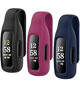 HSWAI 3-Pack Clips Replacement for Fitbit Inspire 2/Fitbit Inspire 3, Soft Comfortable Silicone C...