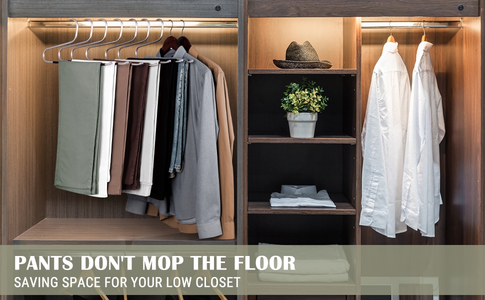 pants hangers space saving closet organizer