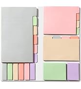 Hommie Sticky Notes Set, Divider Sticky Notes 410 Packs Planner Sticky Note Dividers Tabs for Sch...