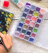ArtSkills Diamond Painting Kit, Diamond Art Ready to Hang Framed Canvas with Storage and Accessor...