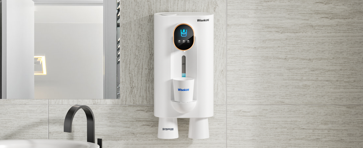  attach the mouthwash dispenser