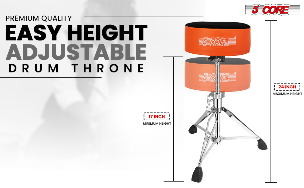 Drum Chair,Height Adjustable Heavy Duty Upgraded Drum Stool