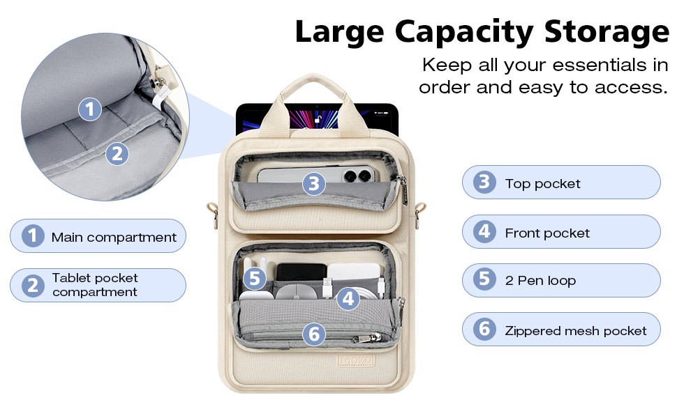  carrying tablet bag, tablet sleeve bag for 12.9 inch ipad pro, tablet carrying case, tablet sleeve