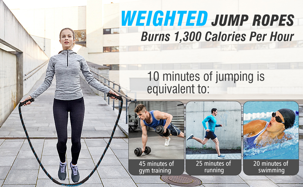 jump rope, weighted jump rope, jump ropes for fitness men, workout equipment