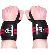 Beast Gear Wrist Wraps for Weightlifting - 20" Wrist Support Straps for Weight Lifting with Thumb...