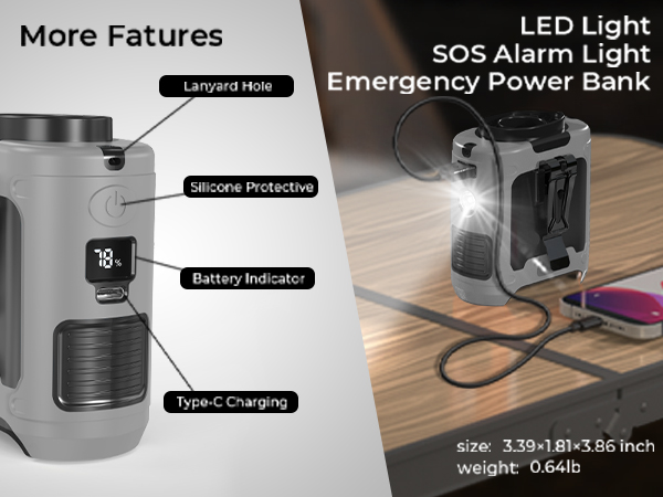 waist fan with led light