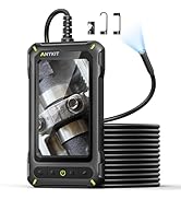 Anykit Endoscope Camera with Light, 1080P Industrial Endoscope Camera with 0.3 Slim Probe, 4.3” H...