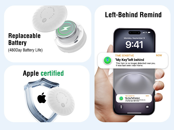 4smarts SkyTag Plus Apple Find My Tracker Bluetooth Locator Wallet/Key/Luggage Finder